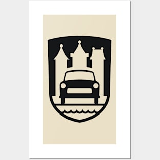 Trabant Wappen Zwickau (black) Posters and Art